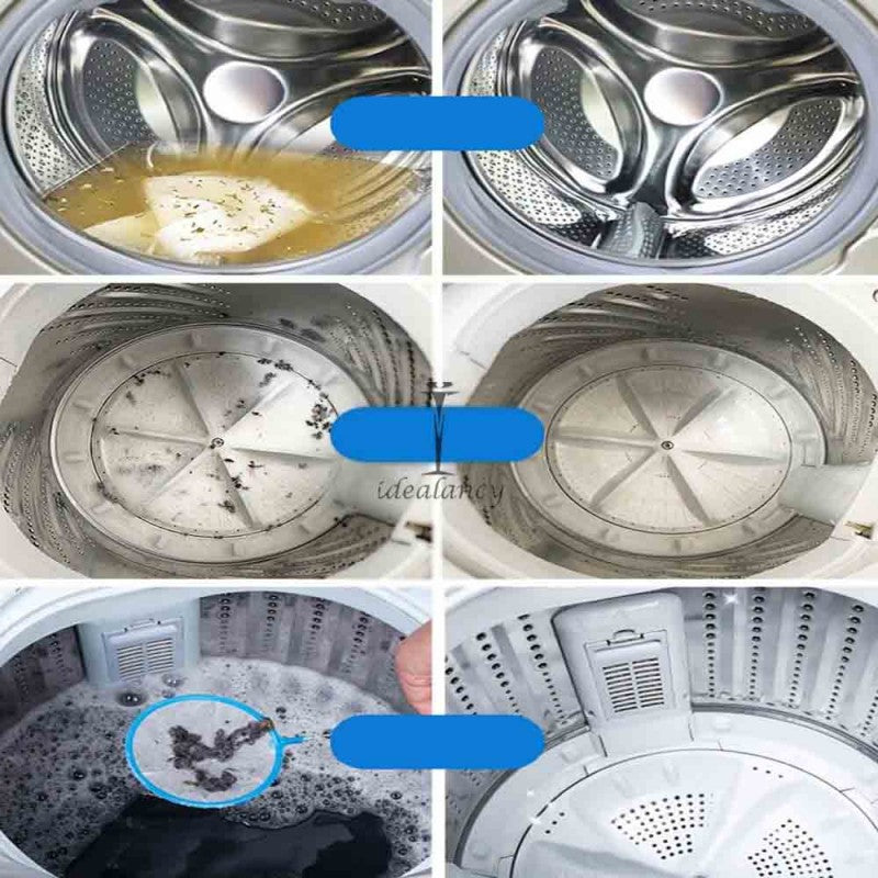 12 Pcs Washing Machine Cleaning Tablets for Odor and Bacteria Removal
